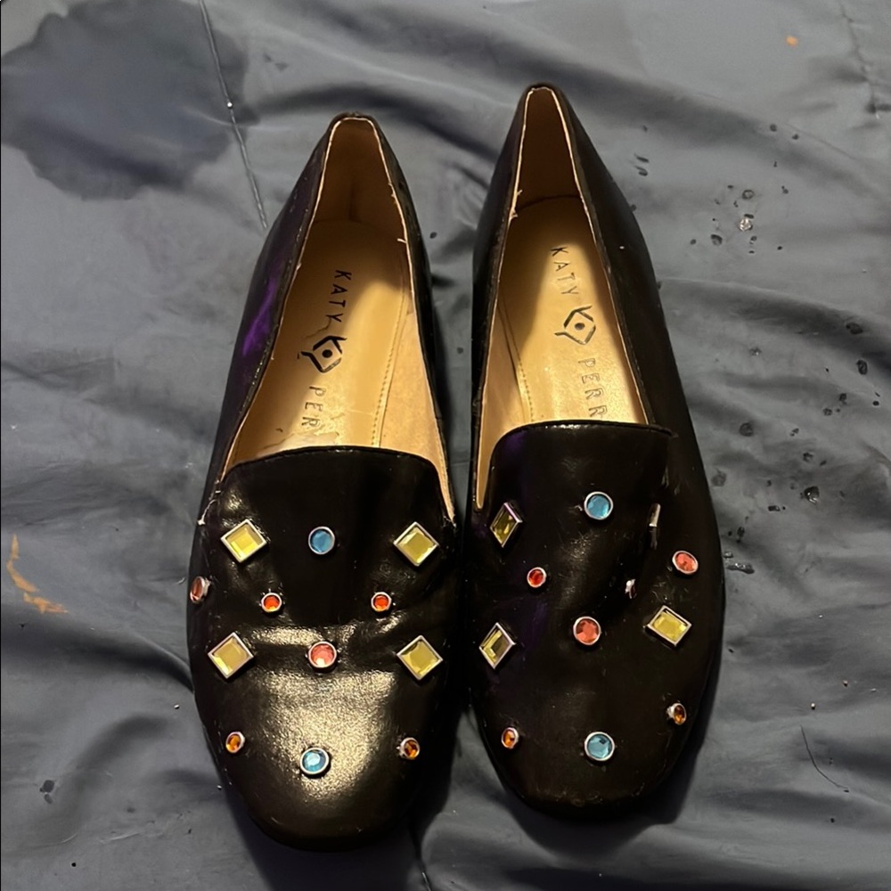 Katy Perry Collections Black Studded Flats